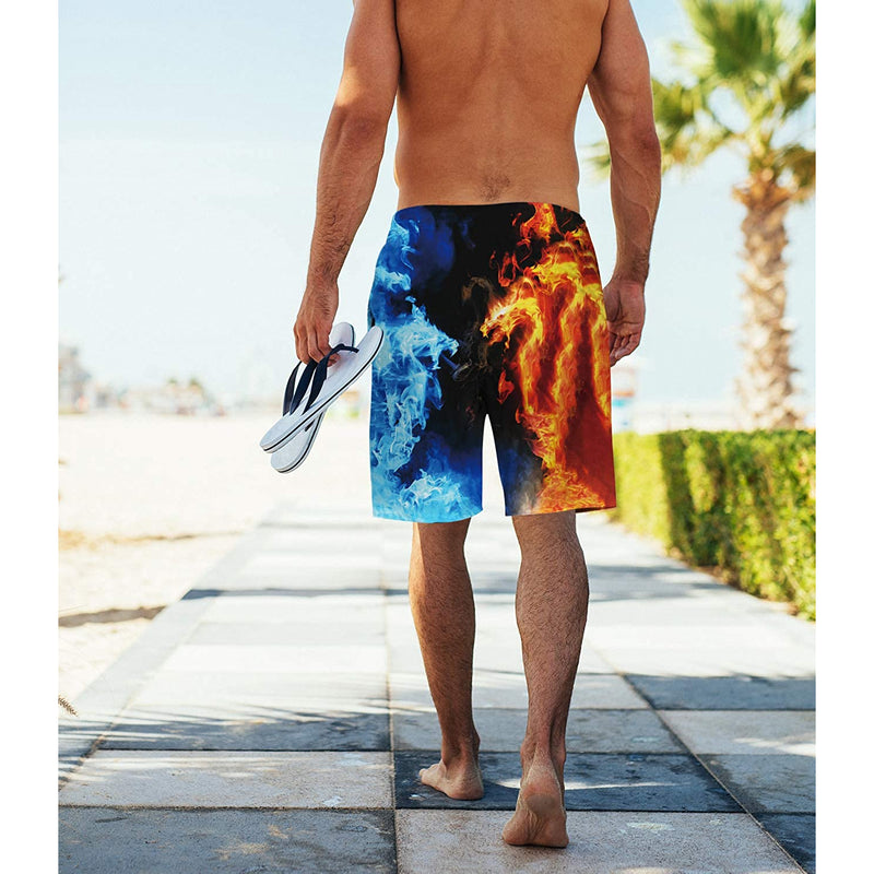 Ice & Fire Dragon Funny Swim Trunks