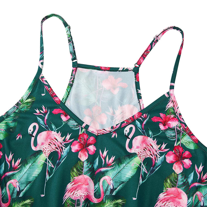 Floral Flamingo Funny Romper for Women