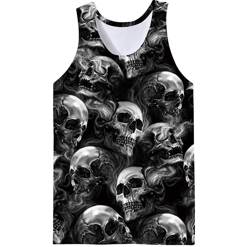 Smoke Skull Funny Tank Top