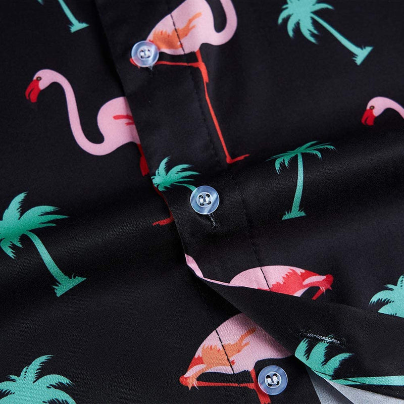 Flamingo Palm Tree Funny Hawaiian Shirt