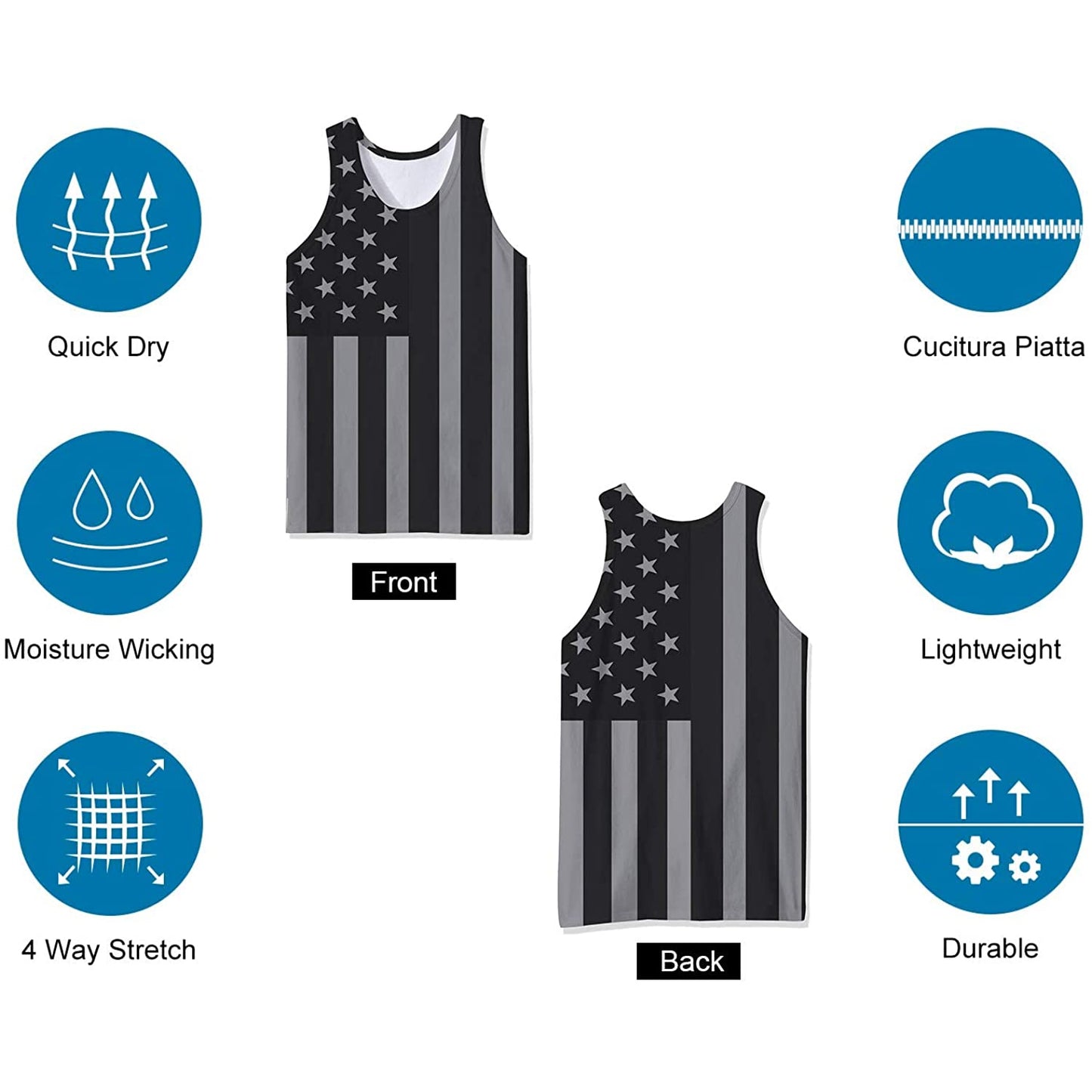 Amerikaanse vlag grappig tanktopje