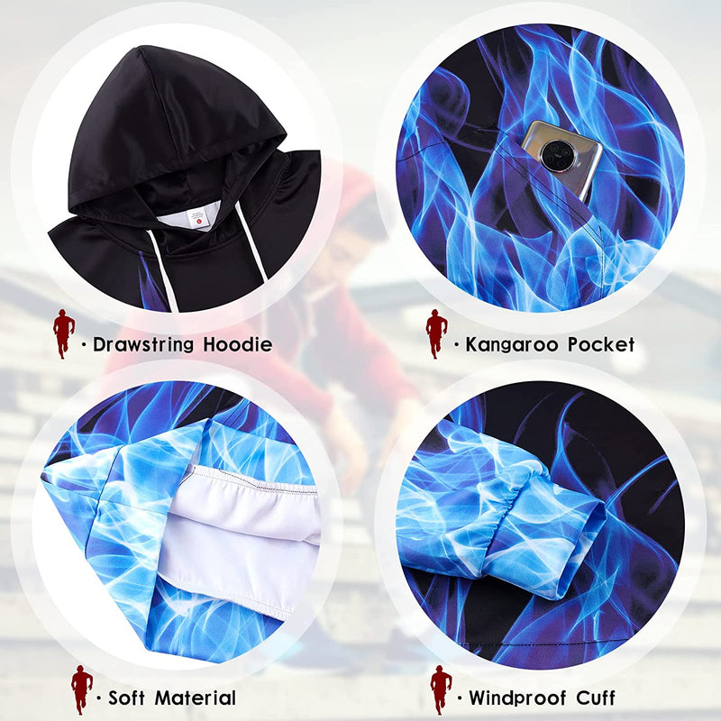 Blue Flame Funny Hoodie