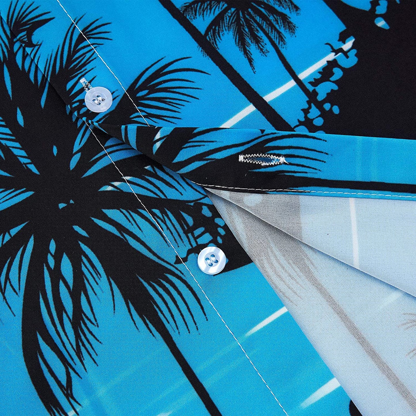 Lustiges Hawaiihemd mit blauer Palme
