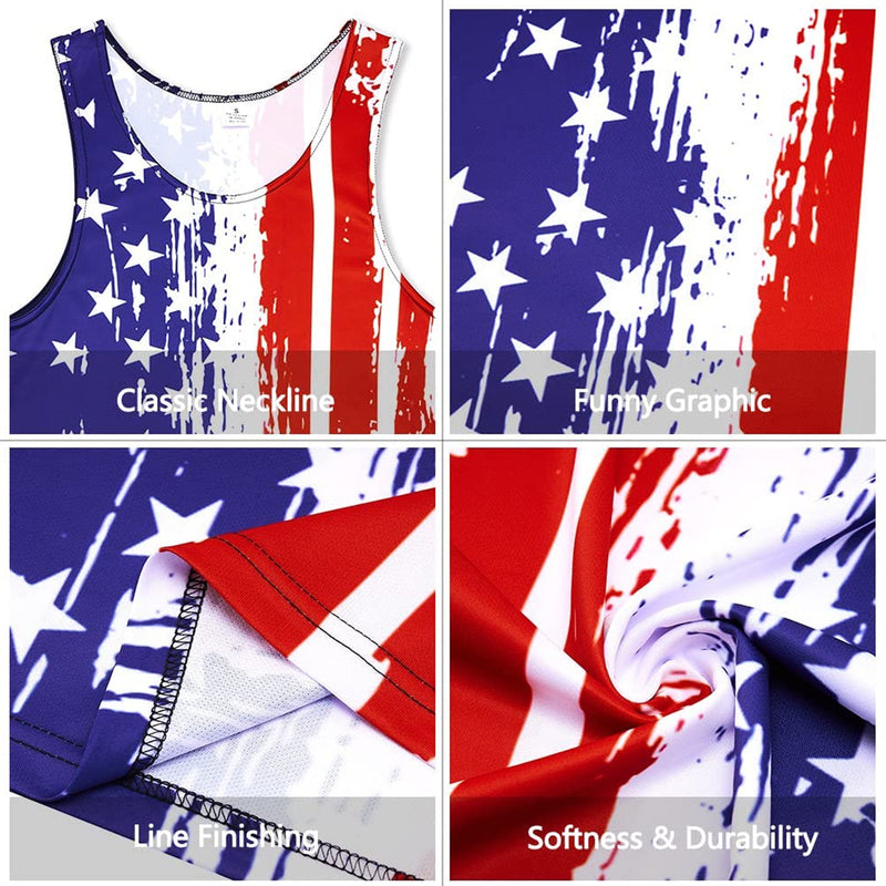 Splash American Flag Funny Tank Top