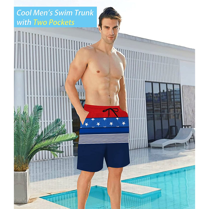 American Flag Funny Swim Trunks