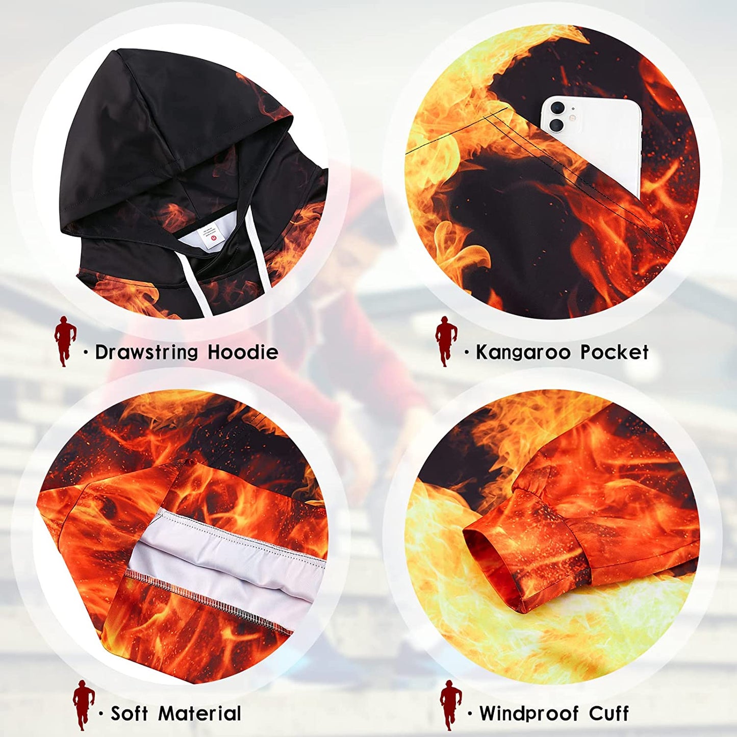 Eagle Fire Grappige Hoodie