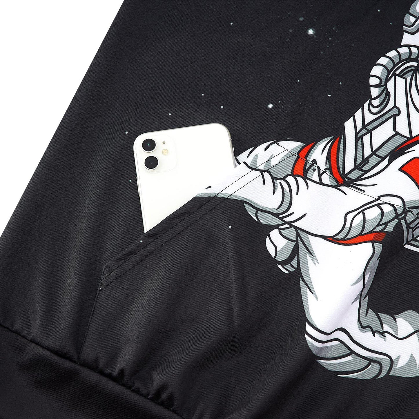 Astronaut Weltraum Basketball Lustiger Kapuzenpullover