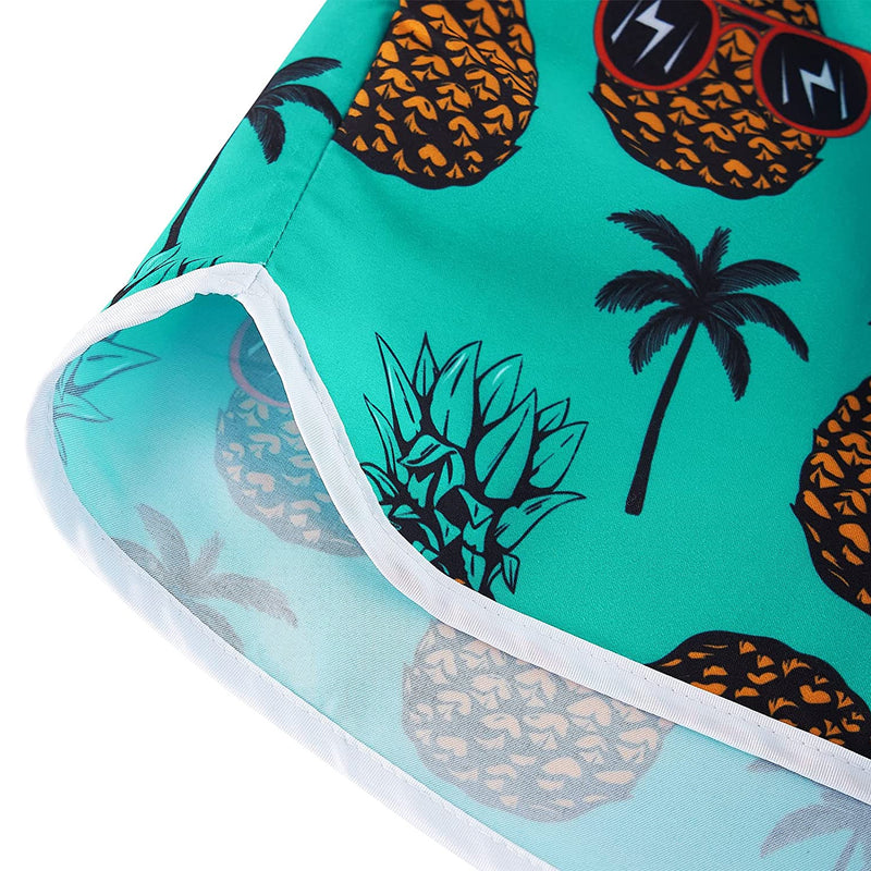 Cool Palm Tree Pineapple Funny Board Shorts for Women
