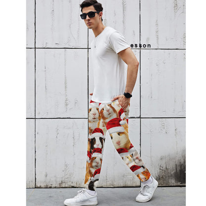 Christmas Hat Groundhog Funny Sweatpants