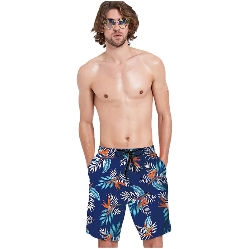 Tropical Leaf Funny Swim Trunks