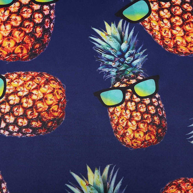 Sunglasses Pineapple Navy Funny Hawaiian Shirt