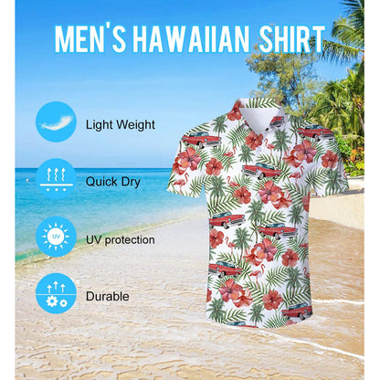 Palmblad Flamingo Auto Grappig Hawaiiaans Shirt