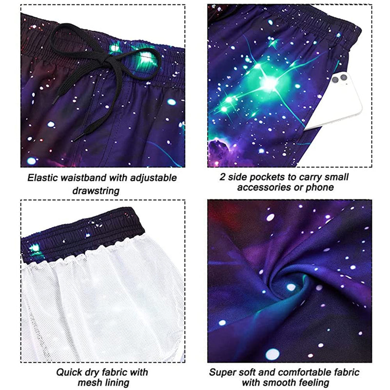 Space Galaxy Funny Swim Trunks