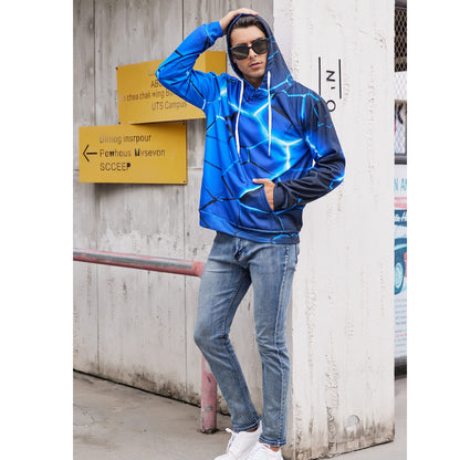 Blauwe Crack Fissure Grappige Hoodie