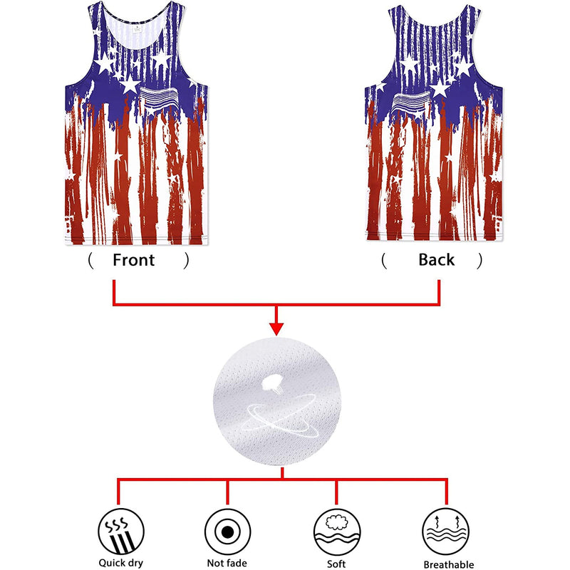 Melting American Flag Funny Tank Top