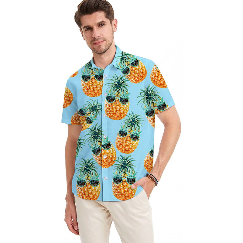 Pineapple Sunglasses Weed Funny Hawaiian Shirt