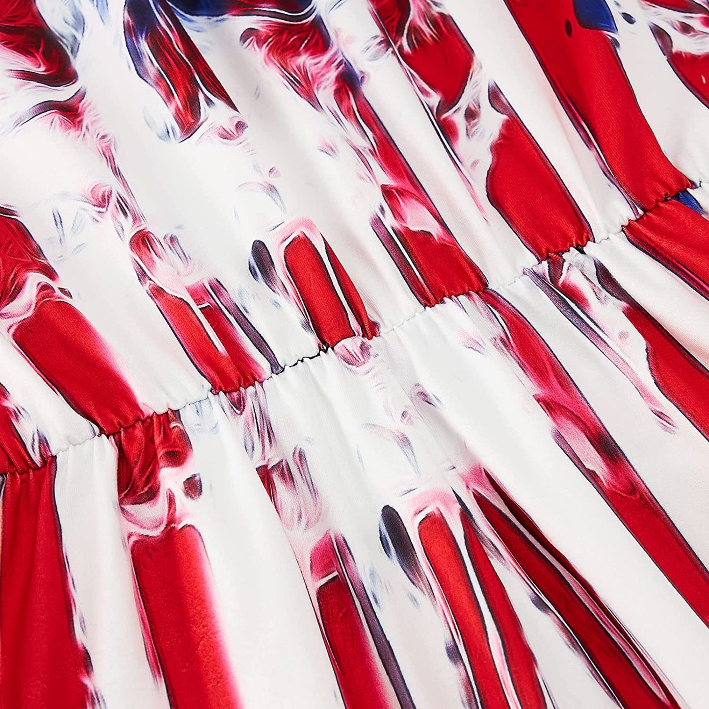 Strampler mit Totenkopf-Motiv und schmelzender amerikanischer Flagge für Damen