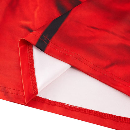 Blote spieren met rode kleren grappig T-shirt
