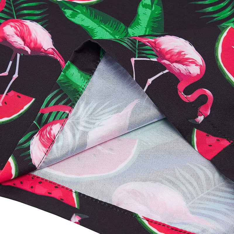 Leaf Flamingo Watermelon Funny Swim Trunks