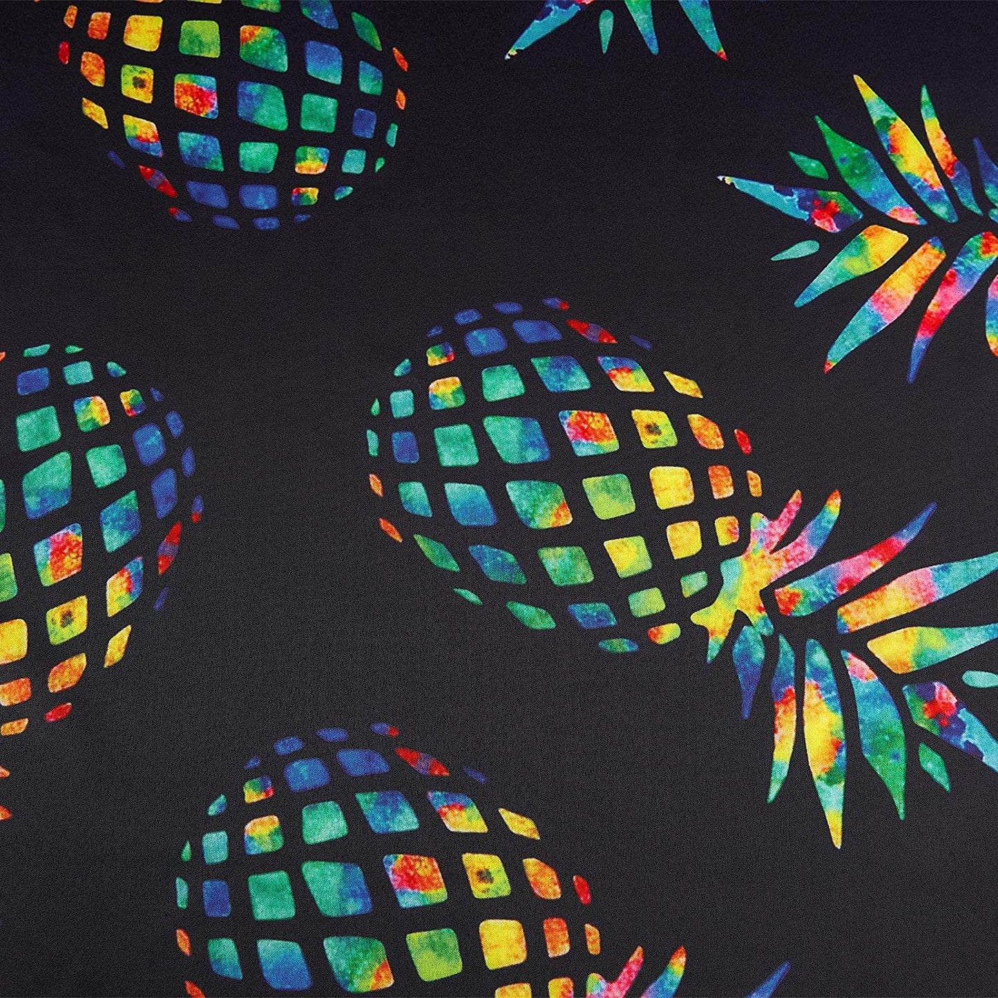 Bunte Ananas schwarz lustige Hawaiian Shirt