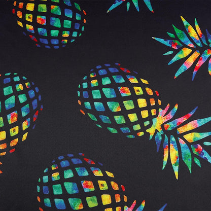 Bunte Ananas schwarz lustige Hawaiian Shirt