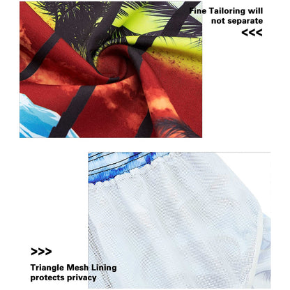 Lustige Badehose mit farbenfrohen Palmen