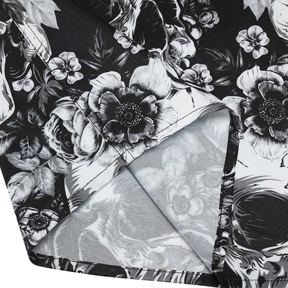 Gray Flowers Skull Funny Hawaiian Shirt