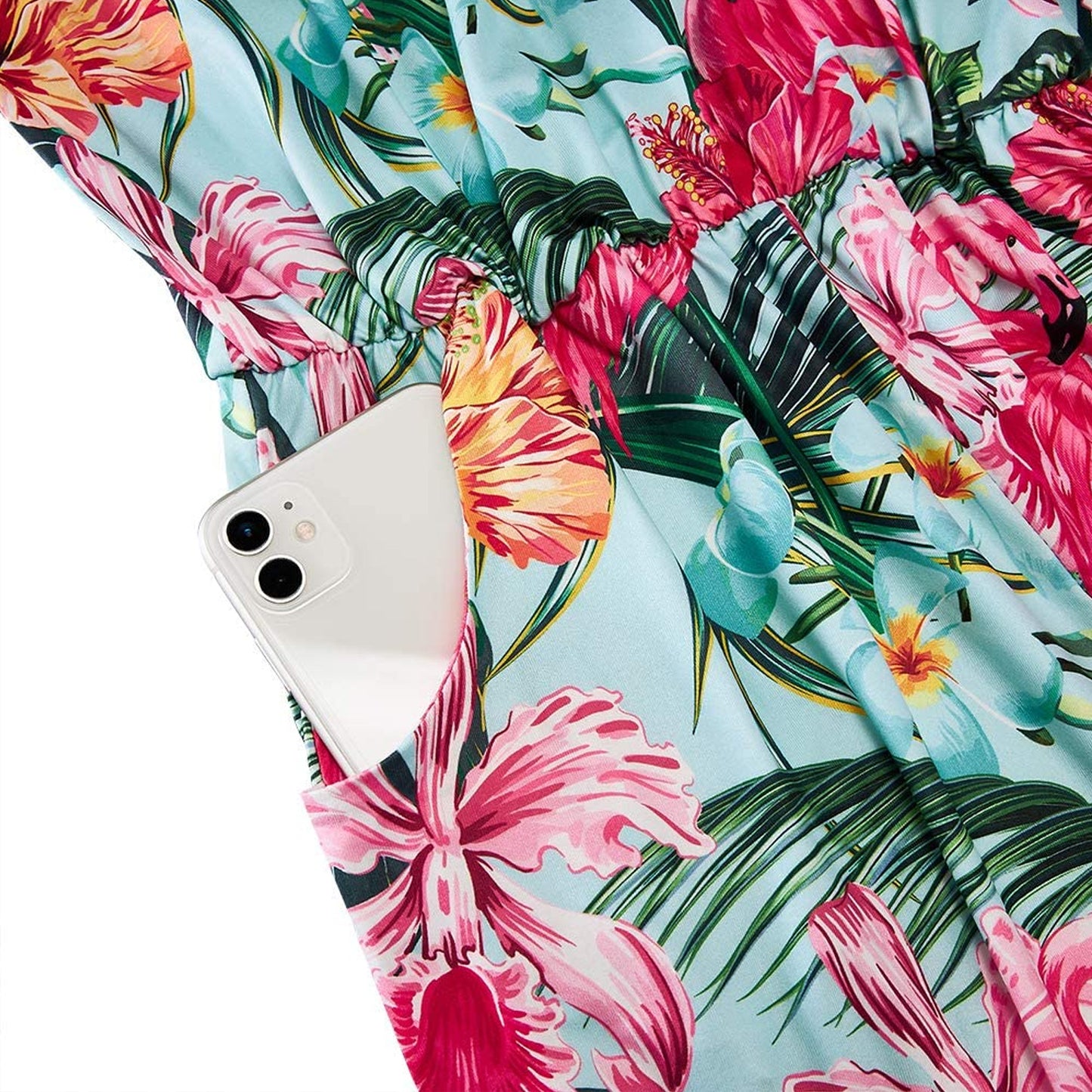 Lustiger Strampler mit tropischem Flamingo für Damen