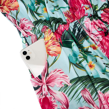 Lustiger Strampler mit tropischem Flamingo für Damen
