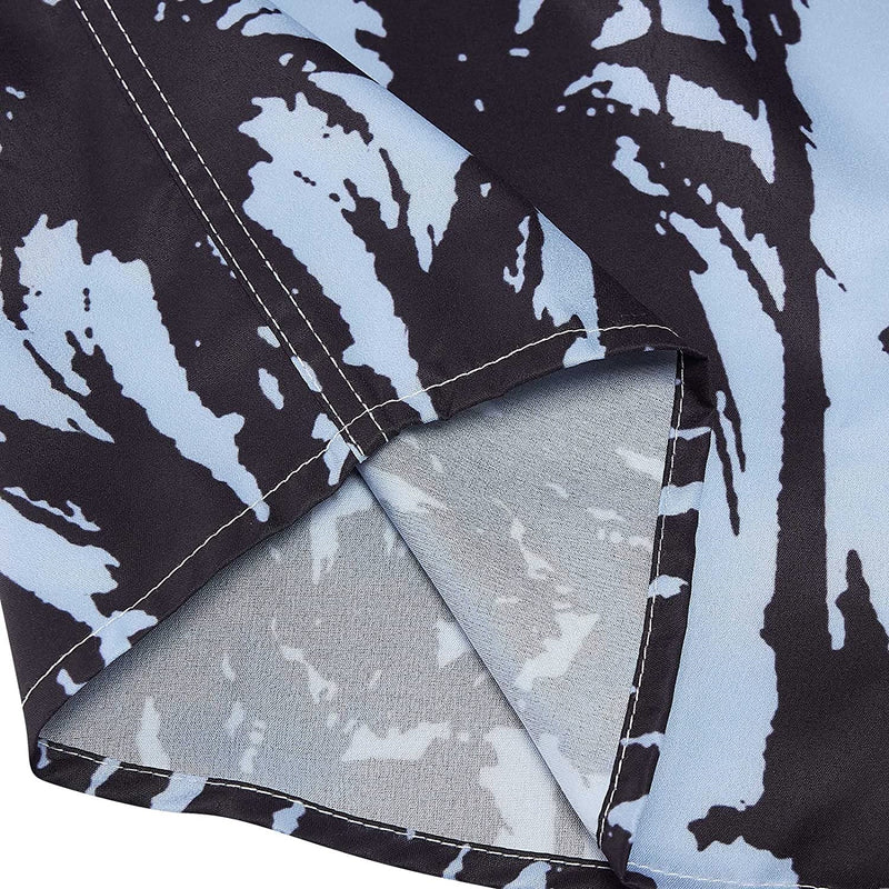Light Blue Palm Tree Funny Hawaiian Shirt
