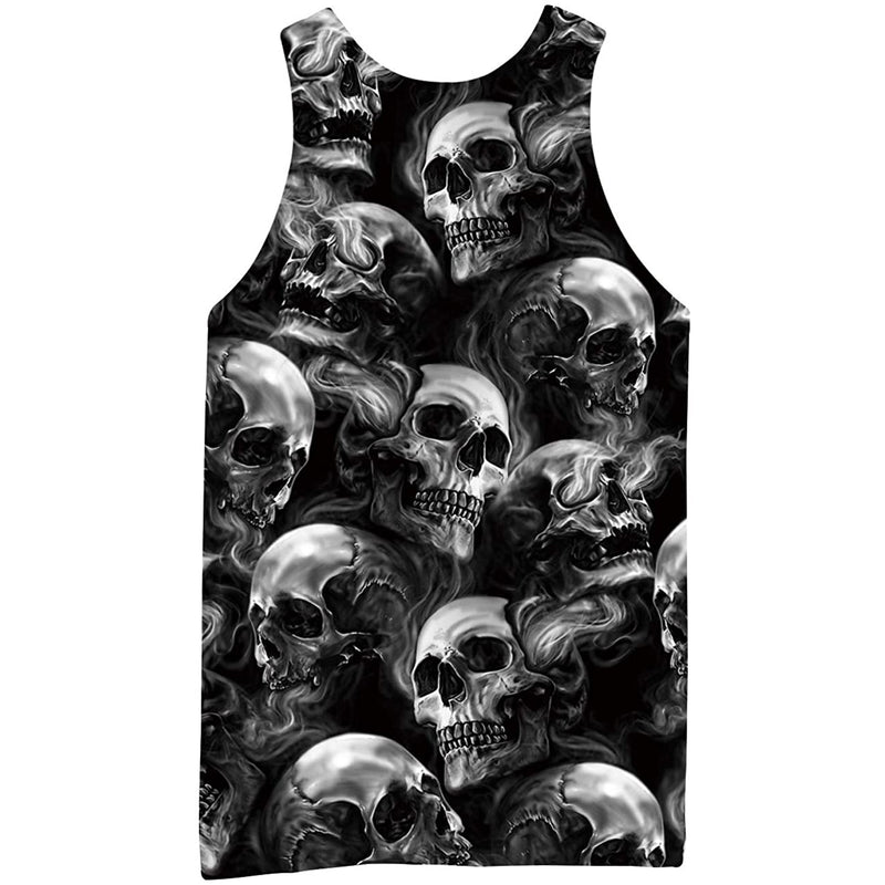 Smoke Skull Funny Tank Top