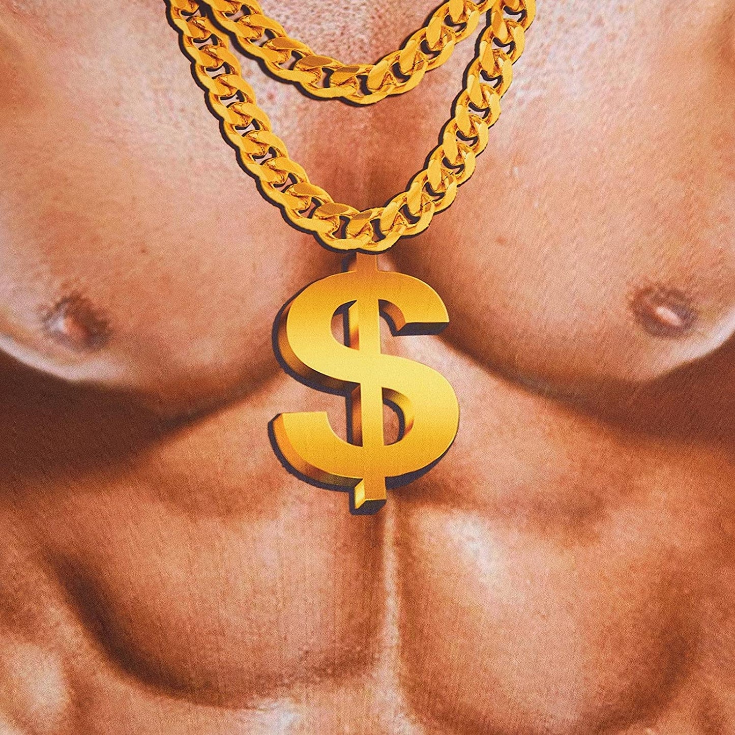 Spier met gouden ketting grappig T-shirt