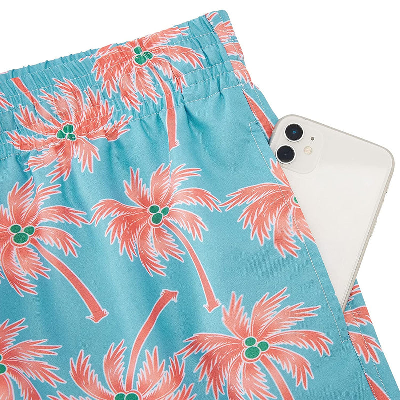 Pink Palm Tree Funny Swim Trunks