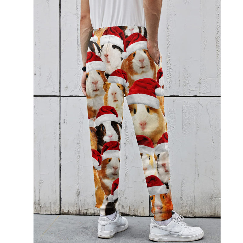 Christmas Hat Groundhog Funny Sweatpants