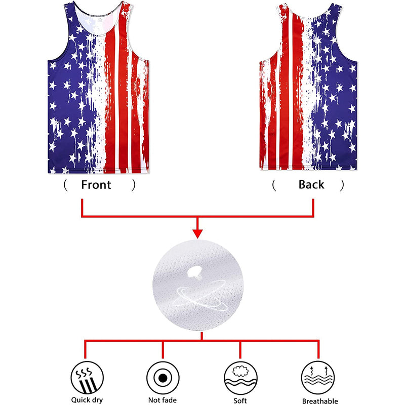 Splash American Flag Funny Tank Top