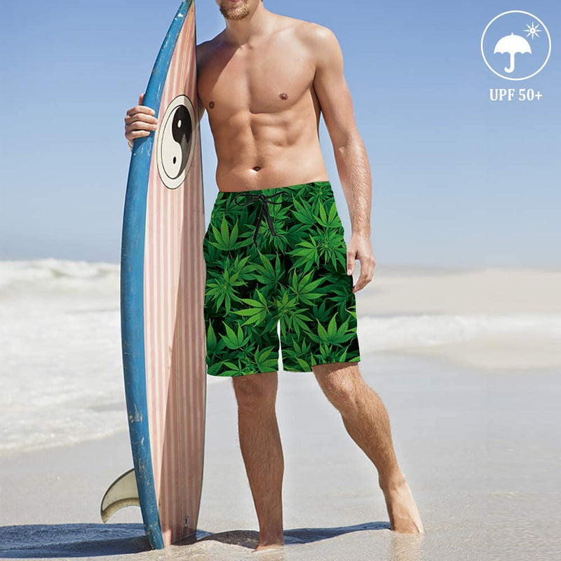 Weed Funny Swim Trunks