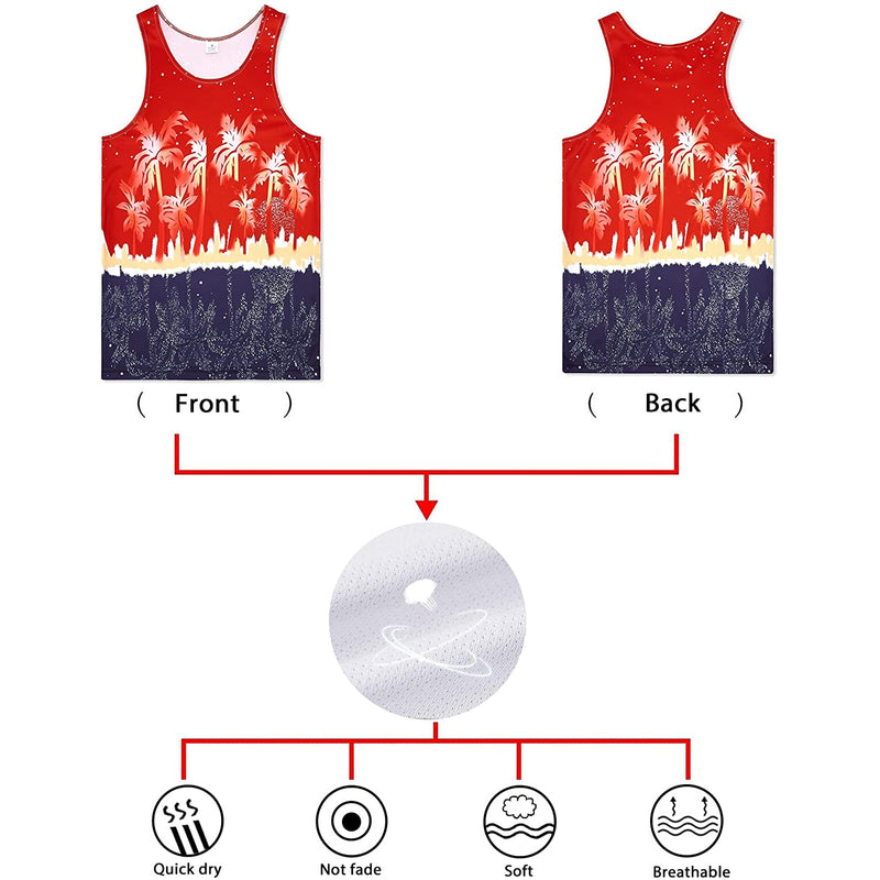 Red Palm Tree Funny Tank Top