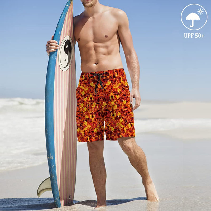 Fire Funny Swim Trunks