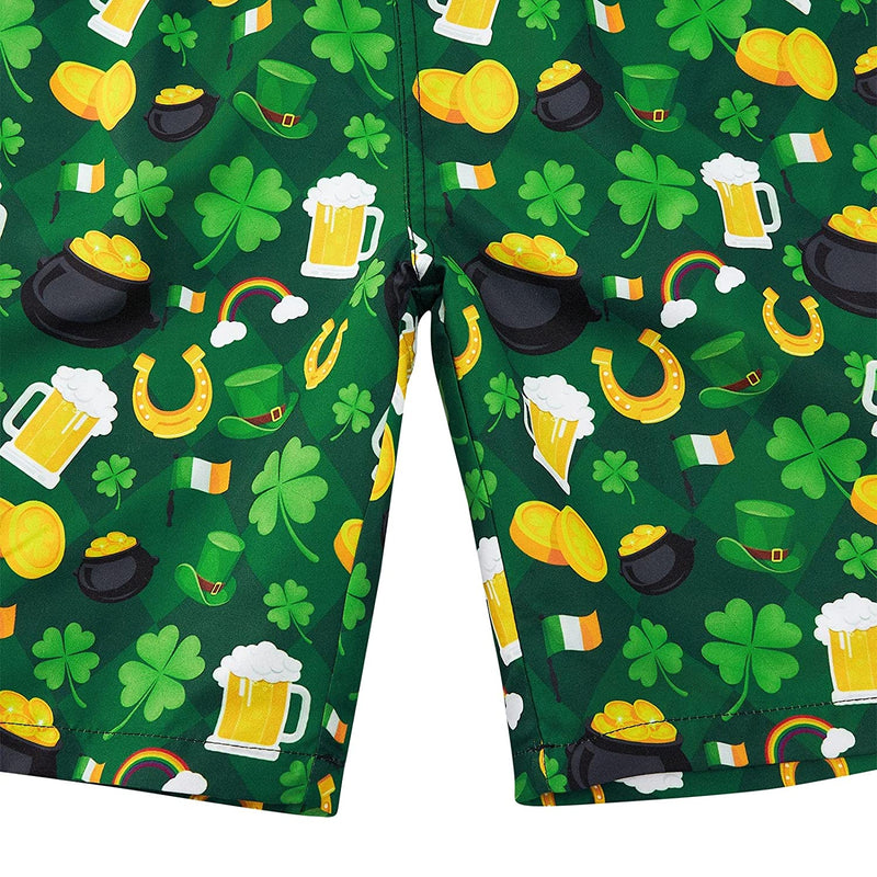 St Patrick's Day Shamrock Funny Boy Swim Trunk