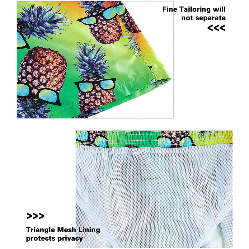 Sunglasses Pineapple Funny Swim Trunks