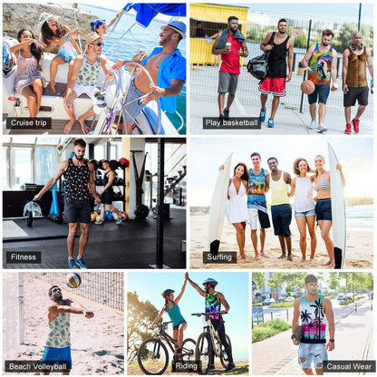 Lustiges Tank Top mit grünem Camouflage-Muster