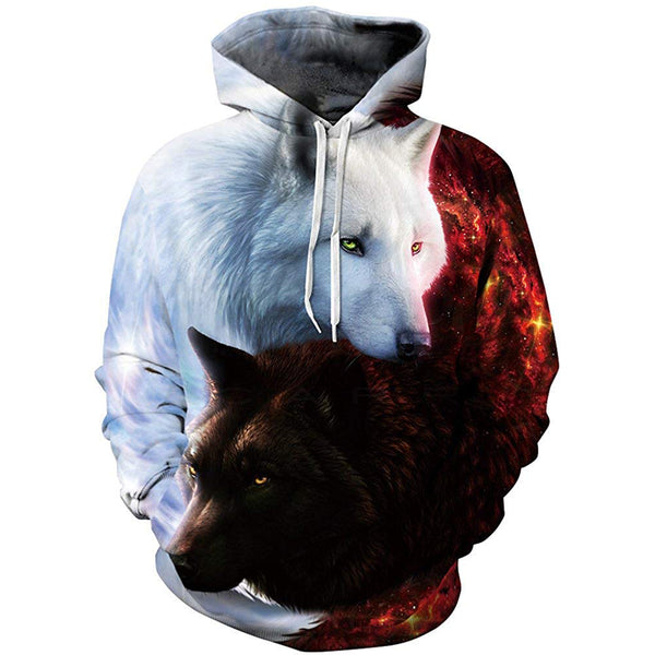 Yin Yang Wolfs Hoodie